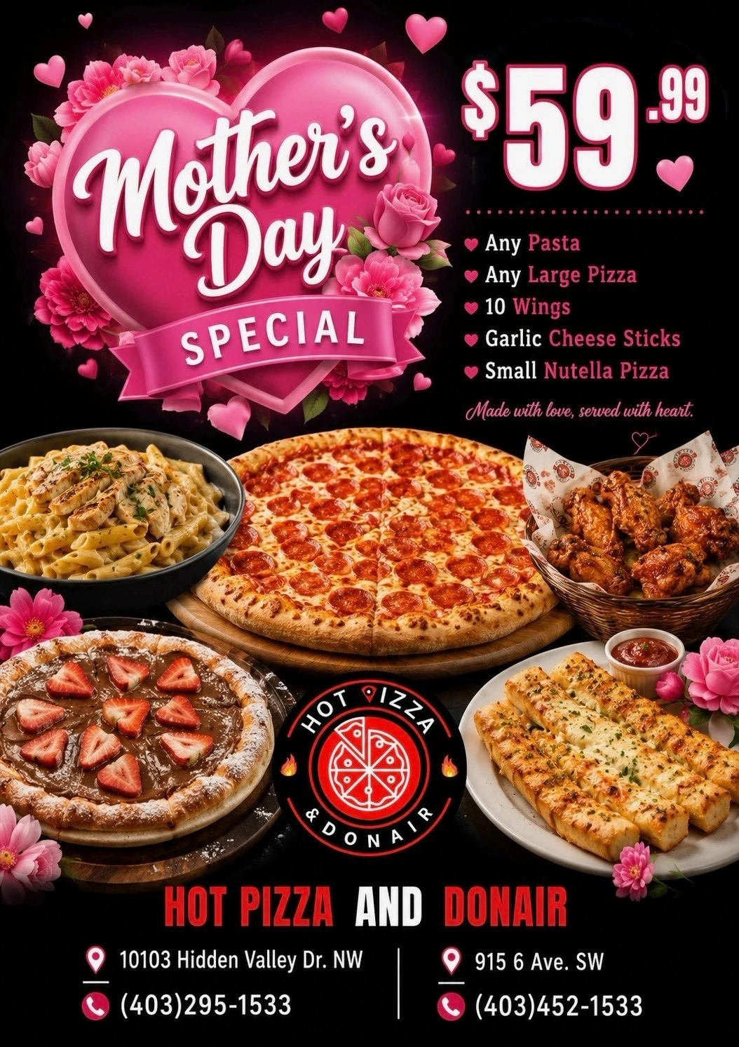 Hot Pizza and Donair