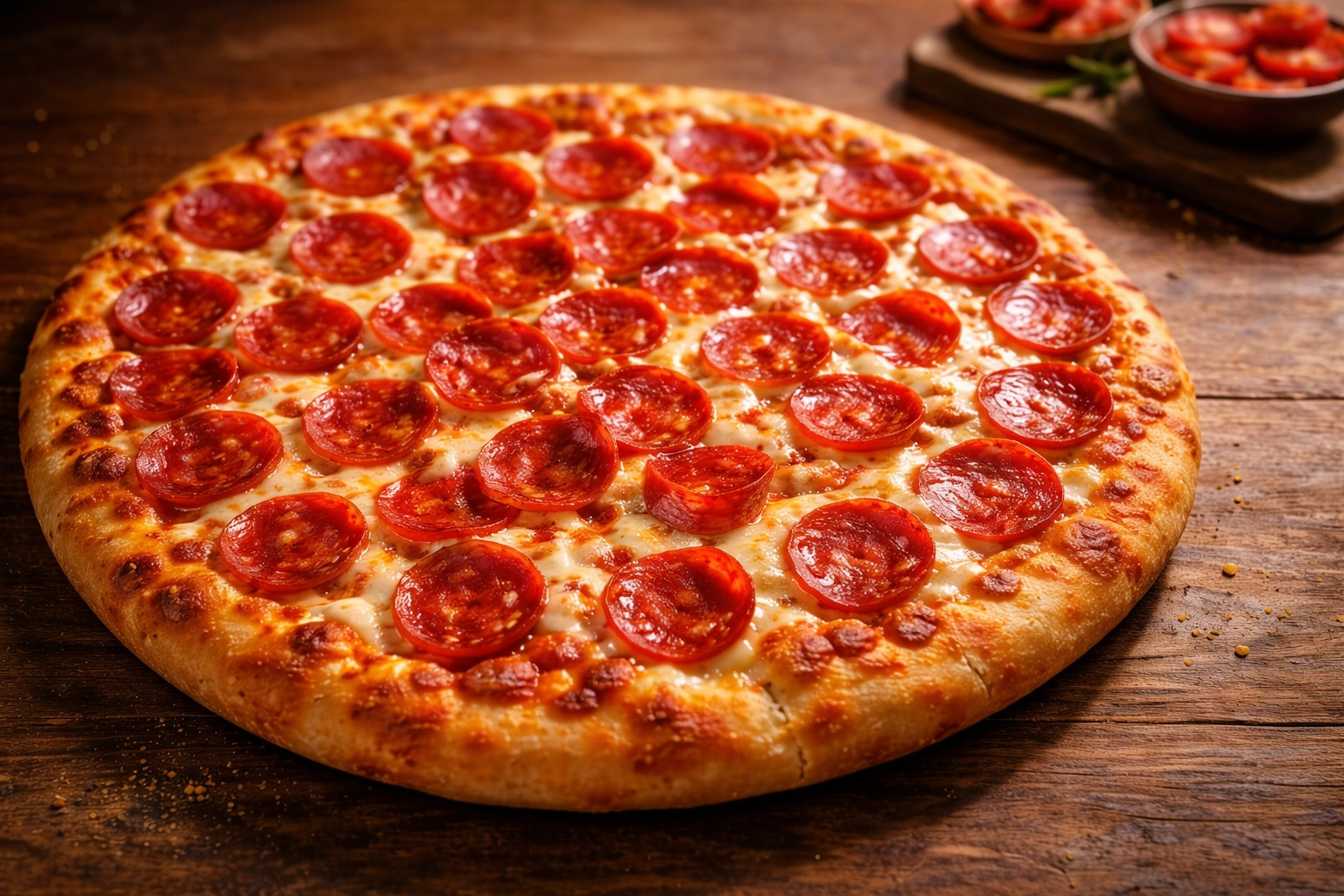 Pepperoni Blast Pizza at Hot Pizza & Donair Calgary — loaded with spicy pepperoni and melted mozzarella cheese